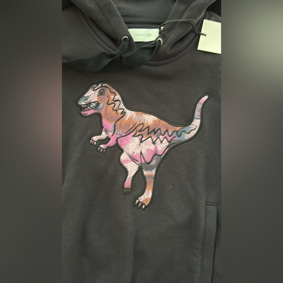 Coach Black Dinosaur Graphic Hoodie NWT - Picture 2 of 6